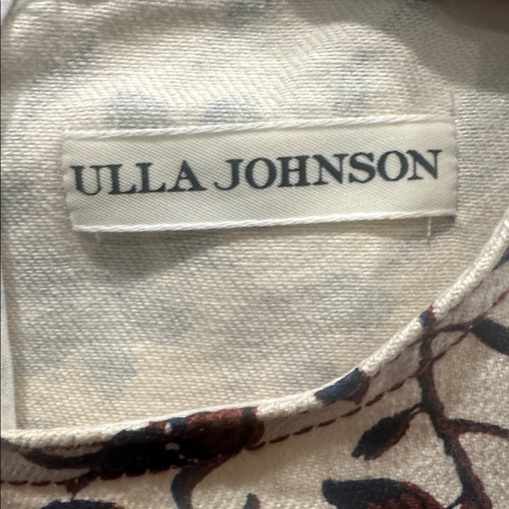 Ulla Johnson Tessie Floral Balloon Sleeve Top ruffle cottage core size 6 vines - Picture 5 of 9